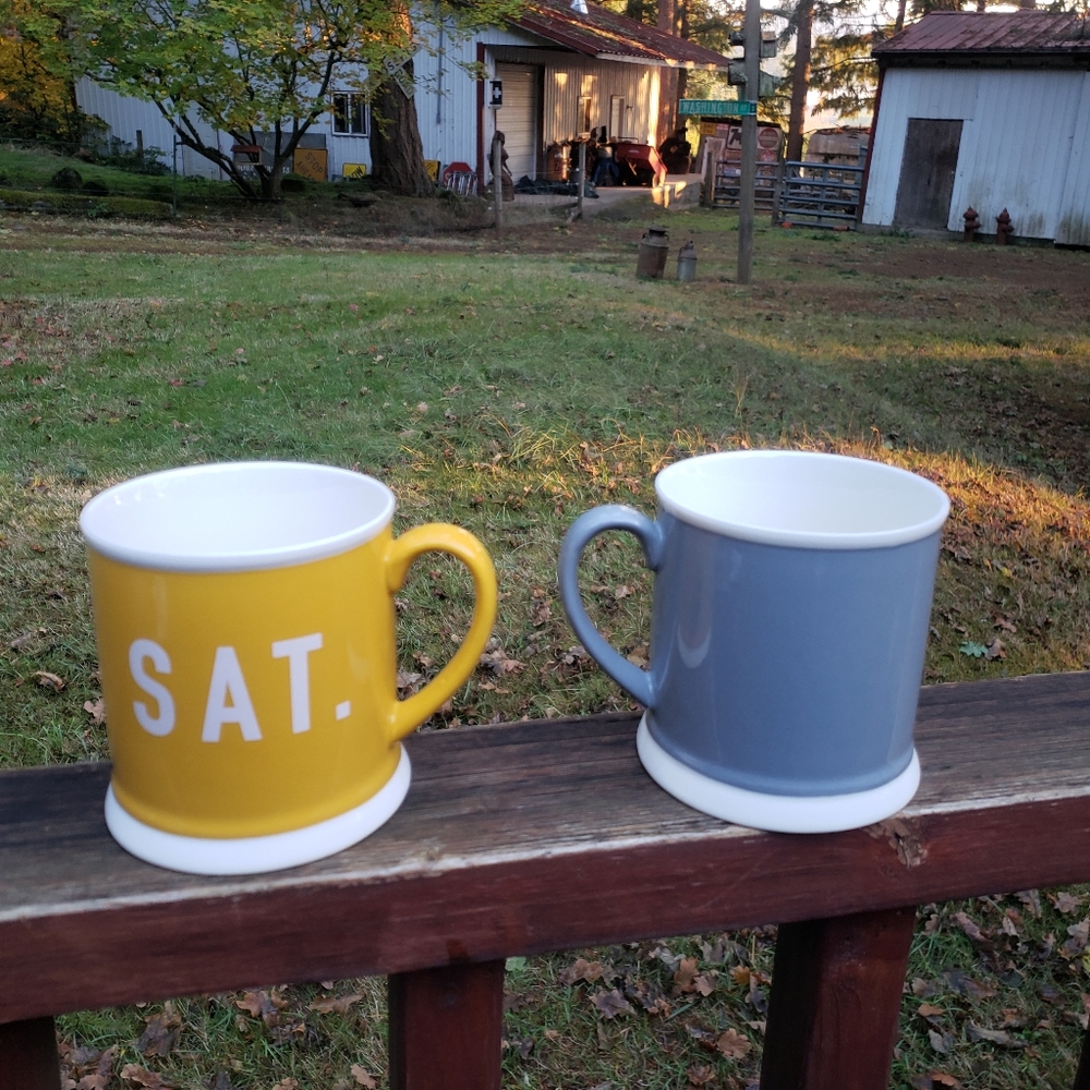 Creative Co-Op Saturday and Sunday Coffee Mugs - Picture 9 of 12